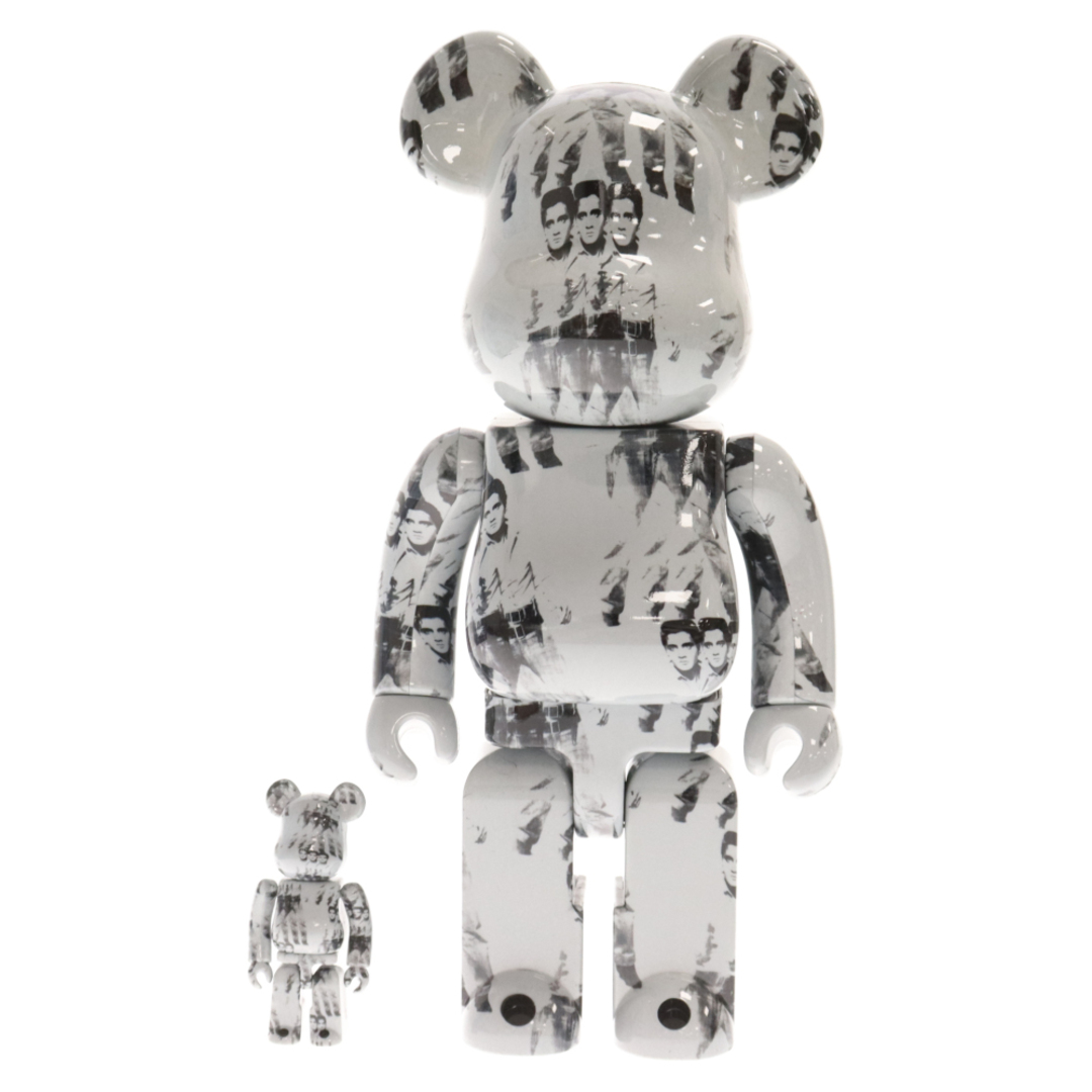 その他MEDICOM TOY メディコムトイ BE@RBRICK Andy Warhol's ELVIS PRESLEY 100% 400%ベアブリック アンディウォーホル エルヴィス プレスリー フィギュア 人形 ホワイト