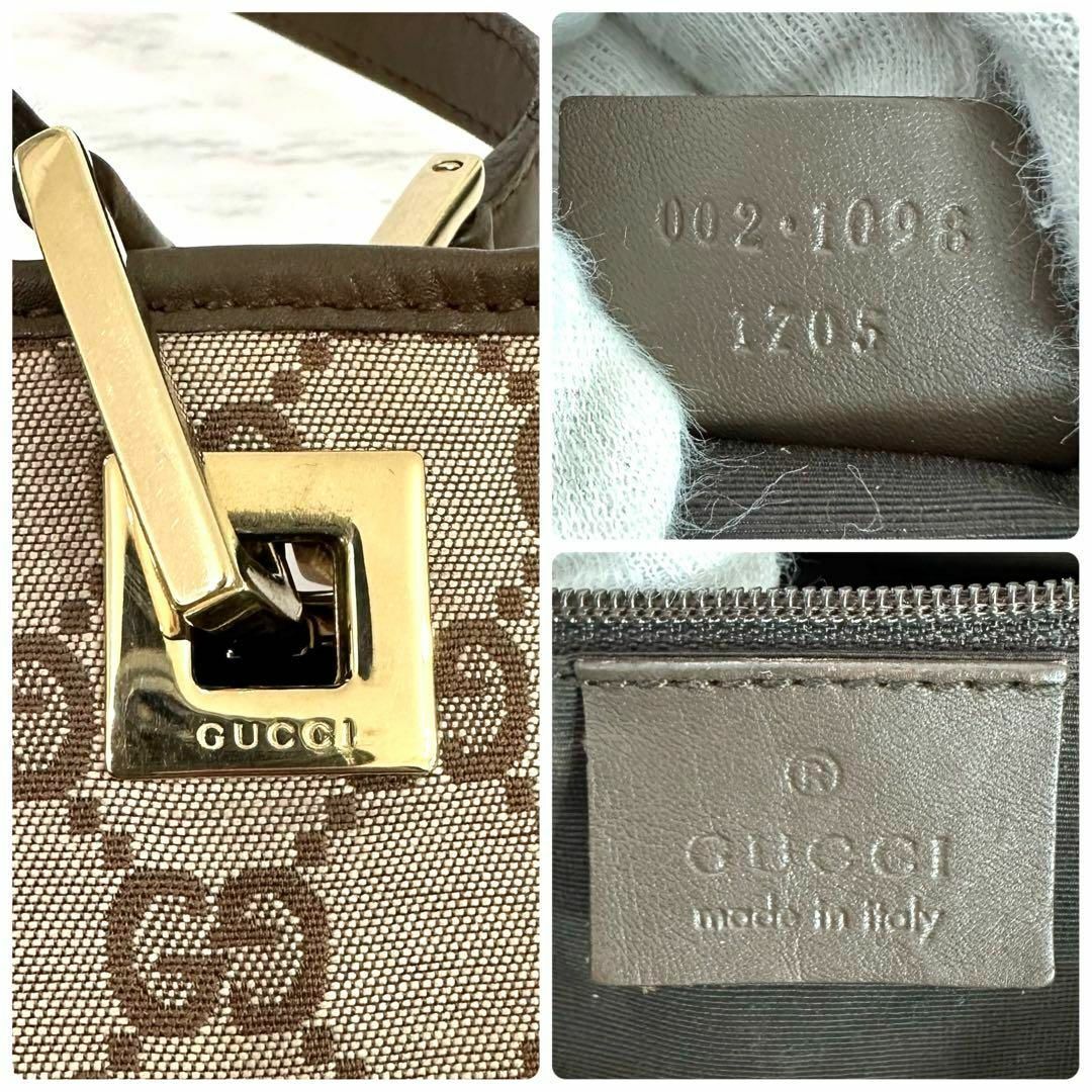 Gucci(グッチ)のグッチ GUCCI トートバッグ GGキャンバス レザー ベージュ ブラウン レディースのバッグ(トートバッグ)の商品写真