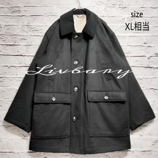 【カシミヤ混】リブバリー Livbary  ワイドシルエット ブルゾン コート(カバーオール)