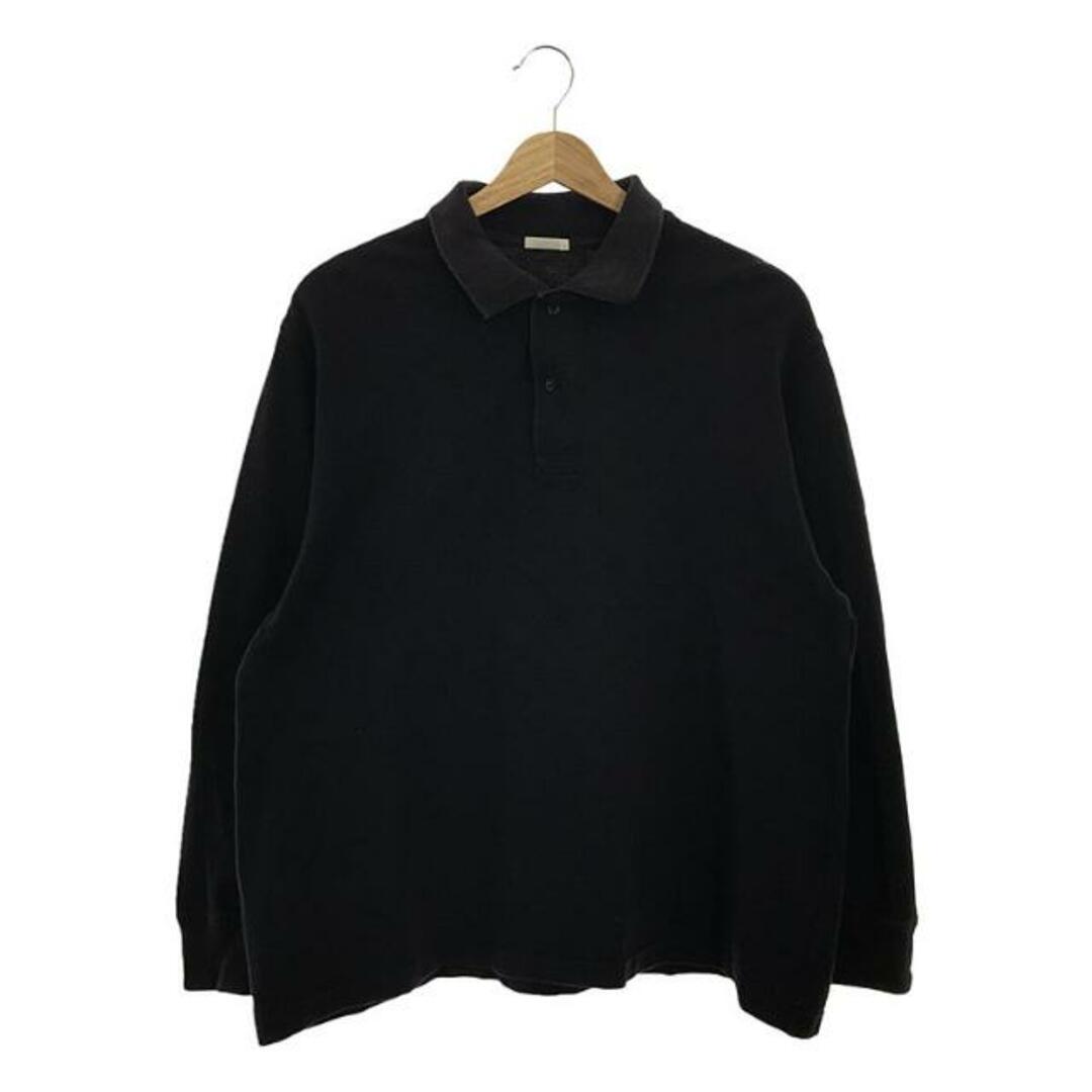 COMOLI(コモリ)のCOMOLI / コモリ | Long sleeve Polo Shirt 鹿の子 ポロシャツ | 1 | ネイビー | メンズ メンズのトップス(Tシャツ/カットソー(半袖/袖なし))の商品写真