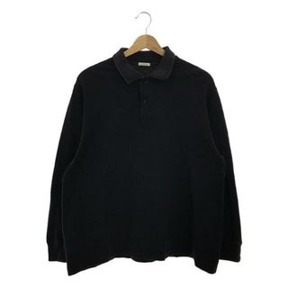 コモリ(COMOLI)のCOMOLI / コモリ | Long sleeve Polo Shirt 鹿の子 ポロシャツ | 1 | ネイビー | メンズ(Tシャツ/カットソー(半袖/袖なし))