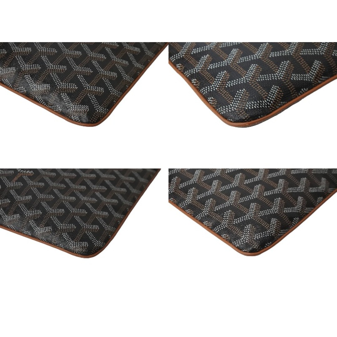 GOYARD(ゴヤール)のGOYARD ゴヤール クラッチバッグ セナGM ブラウン ブラック ゴヤールディンキャンバス シルバー金具 美品 中古 59205 レディースのバッグ(クラッチバッグ)の商品写真