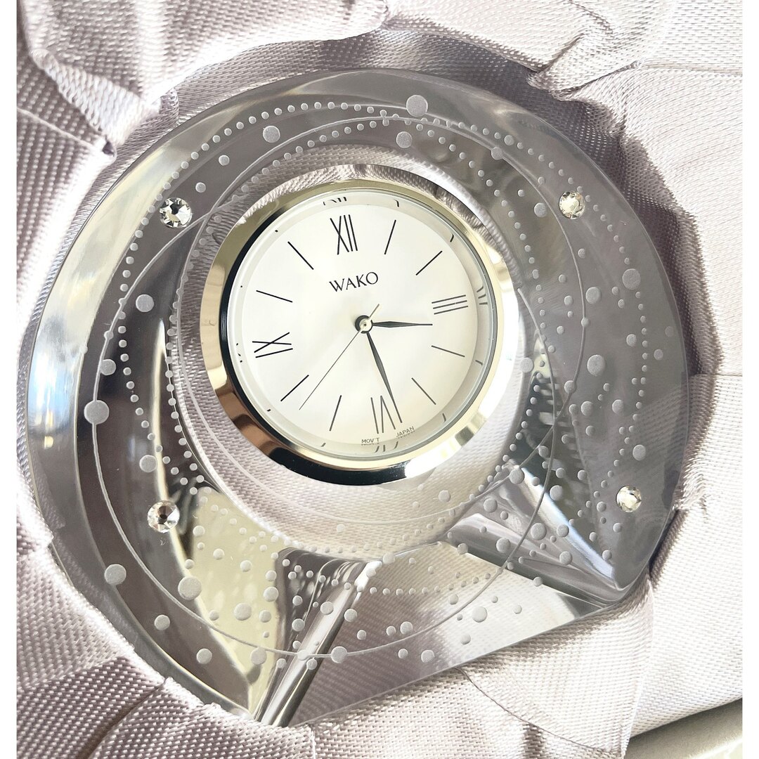 SEIKO(セイコー)の未使用 和光 ミニクロック 置き時計 クリスタル インテリア/住まい/日用品のインテリア小物(置時計)の商品写真
