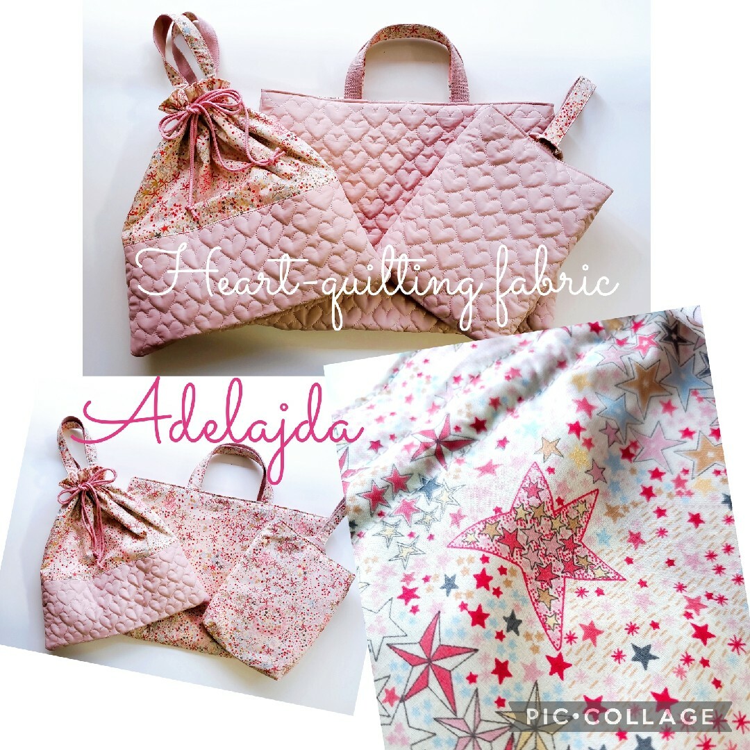 CHECK&STRIPE - 入園入学3点 リバーシブル☆リバティ星&ハート CHECK&STRIPE - 入園入学3点 リバーシブル☆リバティ星&ハート
