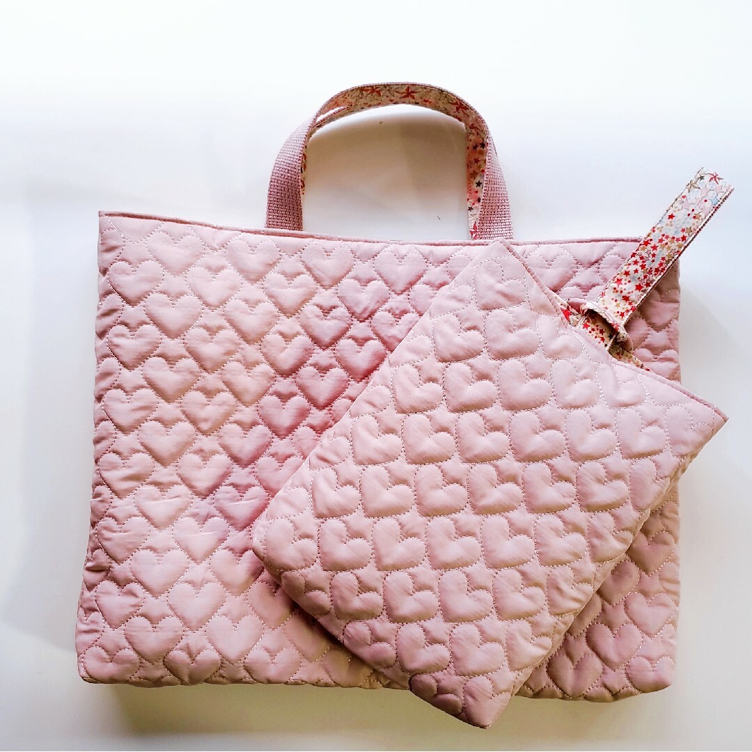 CHECK&STRIPE - 入園入学3点 リバーシブル☆リバティ星&ハート CHECK&STRIPE - 入園入学3点 リバーシブル☆リバティ星&ハート