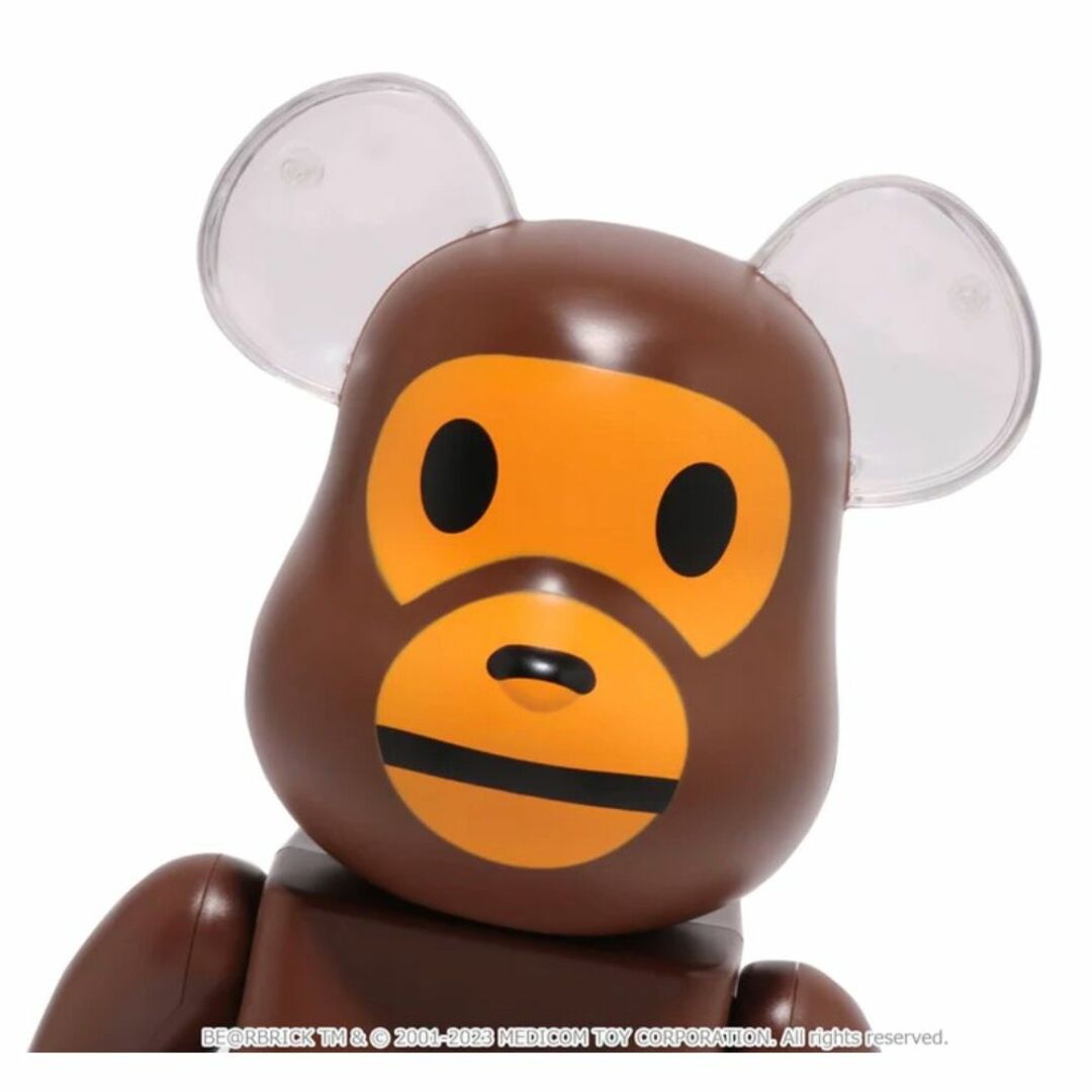 A BATHING APE - BABY MILO EAR CLEAR VER. BE@RBRICK 400%の通販 by ...