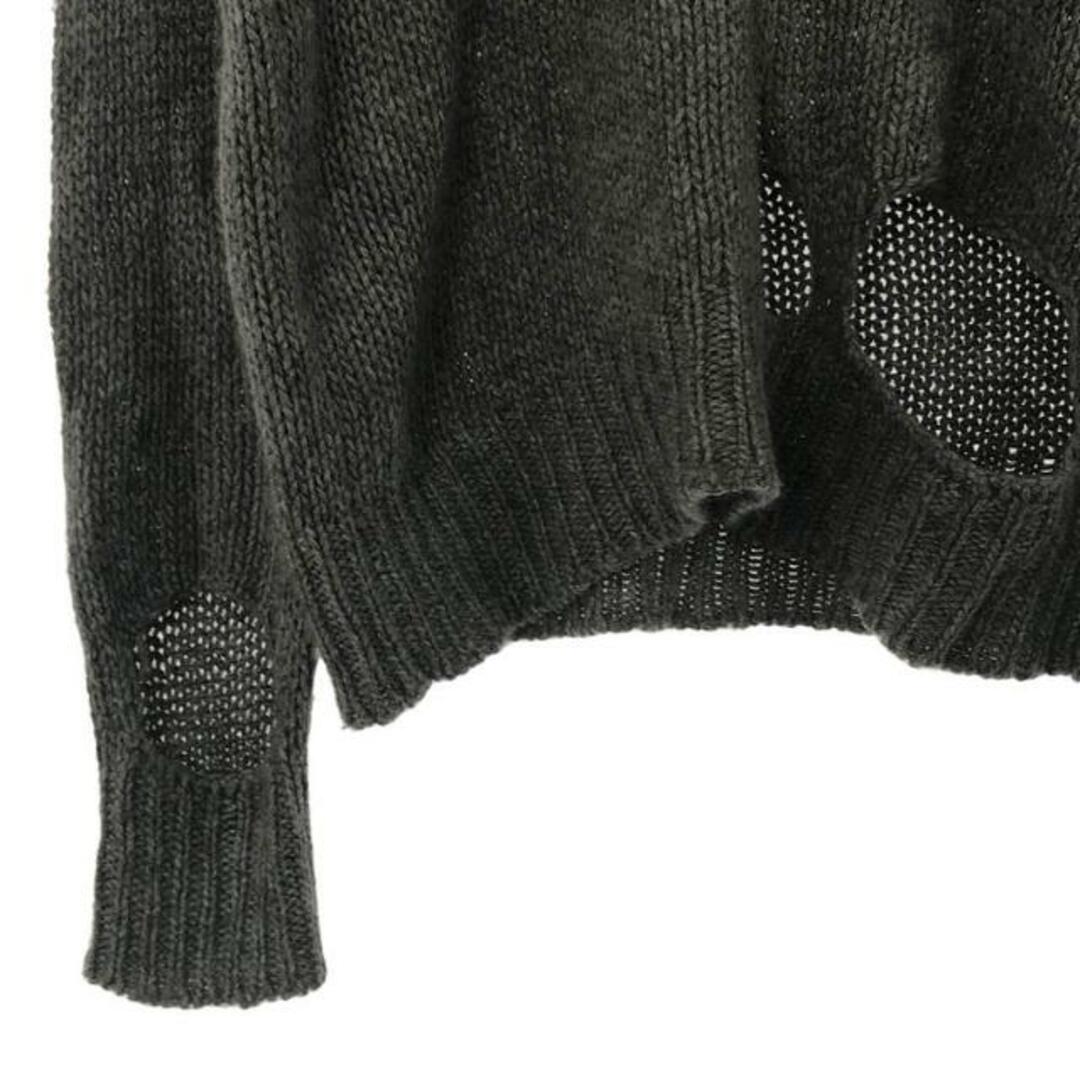 R13(アールサーティーン)のR13 / アールサーティーン | RIPPED RIB SWEATER カシミヤ ダメージ加工 クルーネックニット | XS | グレー | レディース レディースのトップス(ニット/セーター)の商品写真