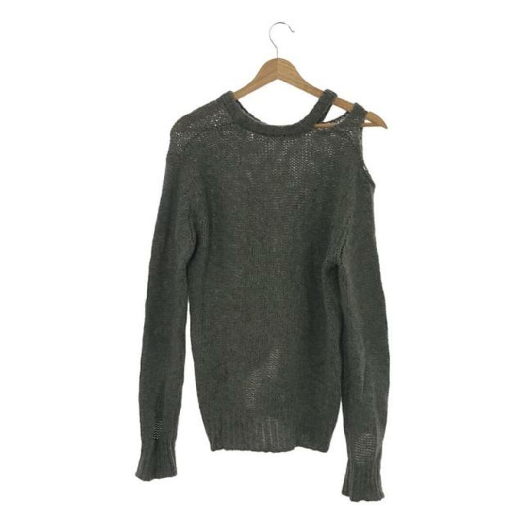 R13(アールサーティーン)のR13 / アールサーティーン | RIPPED RIB SWEATER カシミヤ ダメージ加工 クルーネックニット | XS | グレー | レディース レディースのトップス(ニット/セーター)の商品写真