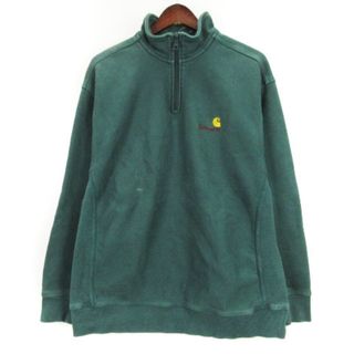 カーハート(carhartt)のカーハート carhartt ハーフジップ トレーナー スウェット グリーン L(スウェット)