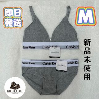 カルバンクライン(Calvin Klein)の2点ブラックM＆グレーMサイズカルバンクライン　レディース　ブラ　ショーツセット(ブラ&ショーツセット)