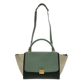 セリーヌ(celine)のCELINE / セリーヌ | トラペーズ 2way 配色バッグ | グリーン / ブラック / ホワイト | レディース(ハンドバッグ)