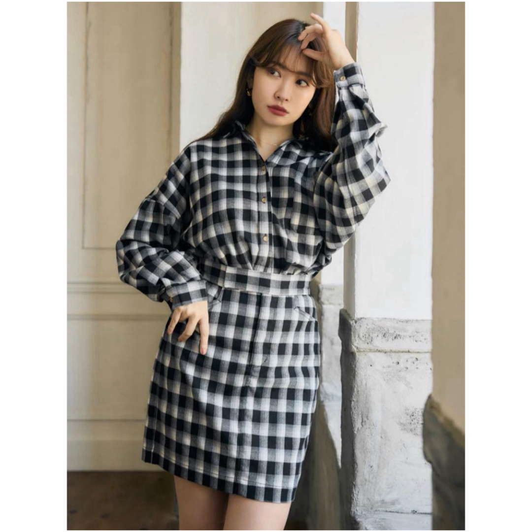 ワンピースHerlipto Oversized Check Shirt Set - ceskymak.cz