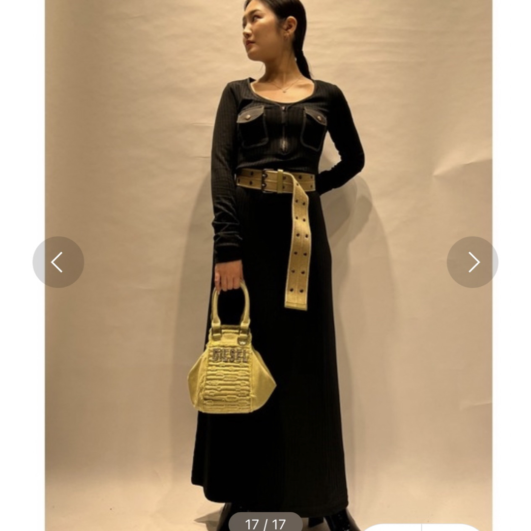 DIESEL ディーゼル ワンピース ロング マキシ ドレス DIESEL（ディーゼル）の「レディース ドレス ワンピース リネン