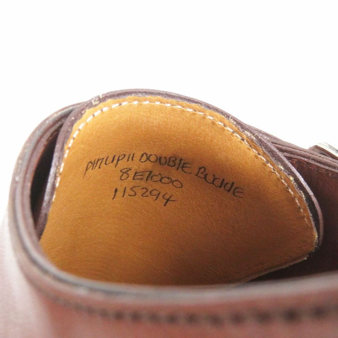 JOHN LOBB(ジョンロブ)の美品□JOHN LOBB/ジョンロブ PHILIP 2 7000ラスト ダブルバックル モンクストラップ パンチドキャップトゥ レザーシューズ 茶 8E 英国製 メンズの靴/シューズ(ドレス/ビジネス)の商品写真