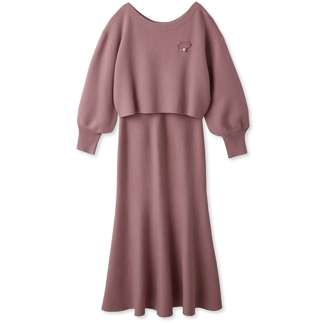 SNIDEL - 新品 SNIDEL ブローチ付ニットセットアップ ピンクの SNIDEL - 新品 SNIDEL ブローチ付ニットセットアップ ピンクの