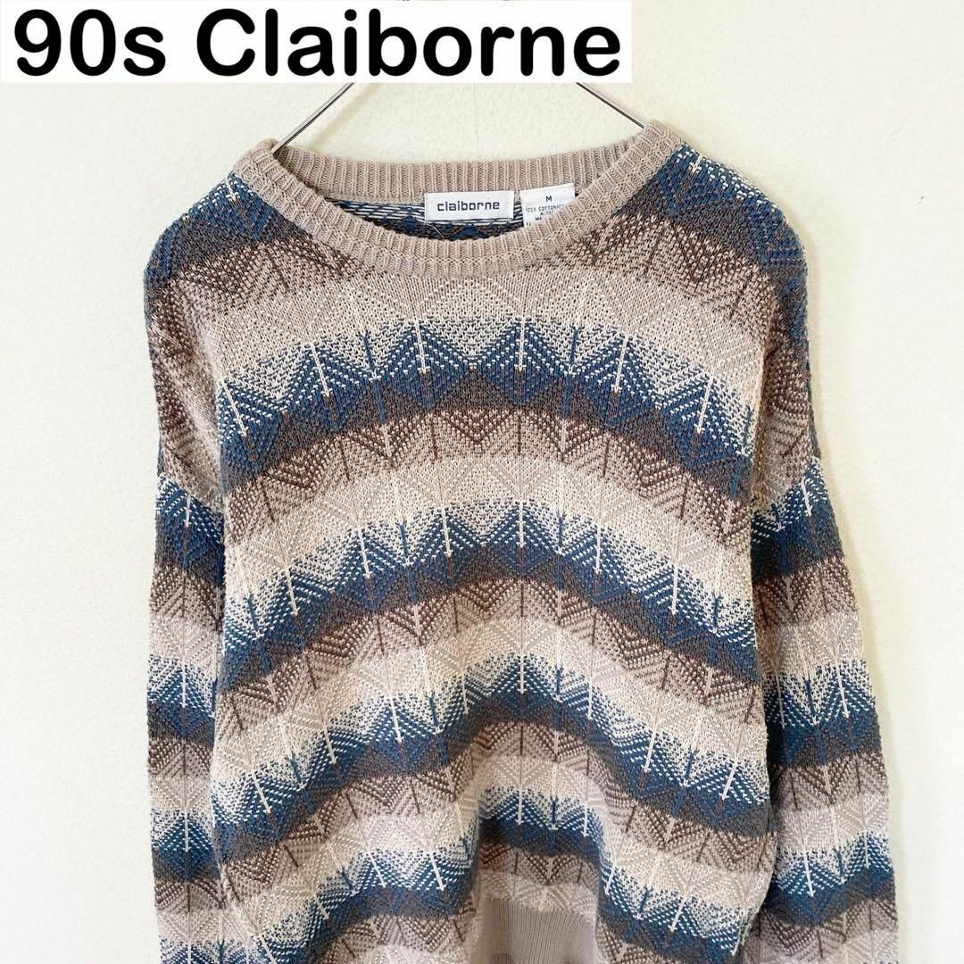 ニット/セーターUSA製　90s Claiborne Design Knit ヴィンテージ