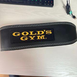 ゴールドジム(GOLD'S GYM)のゴールドジム(GOLD'S GYM)トレーニングレザーベルト Lサイズ(トレーニング用品)