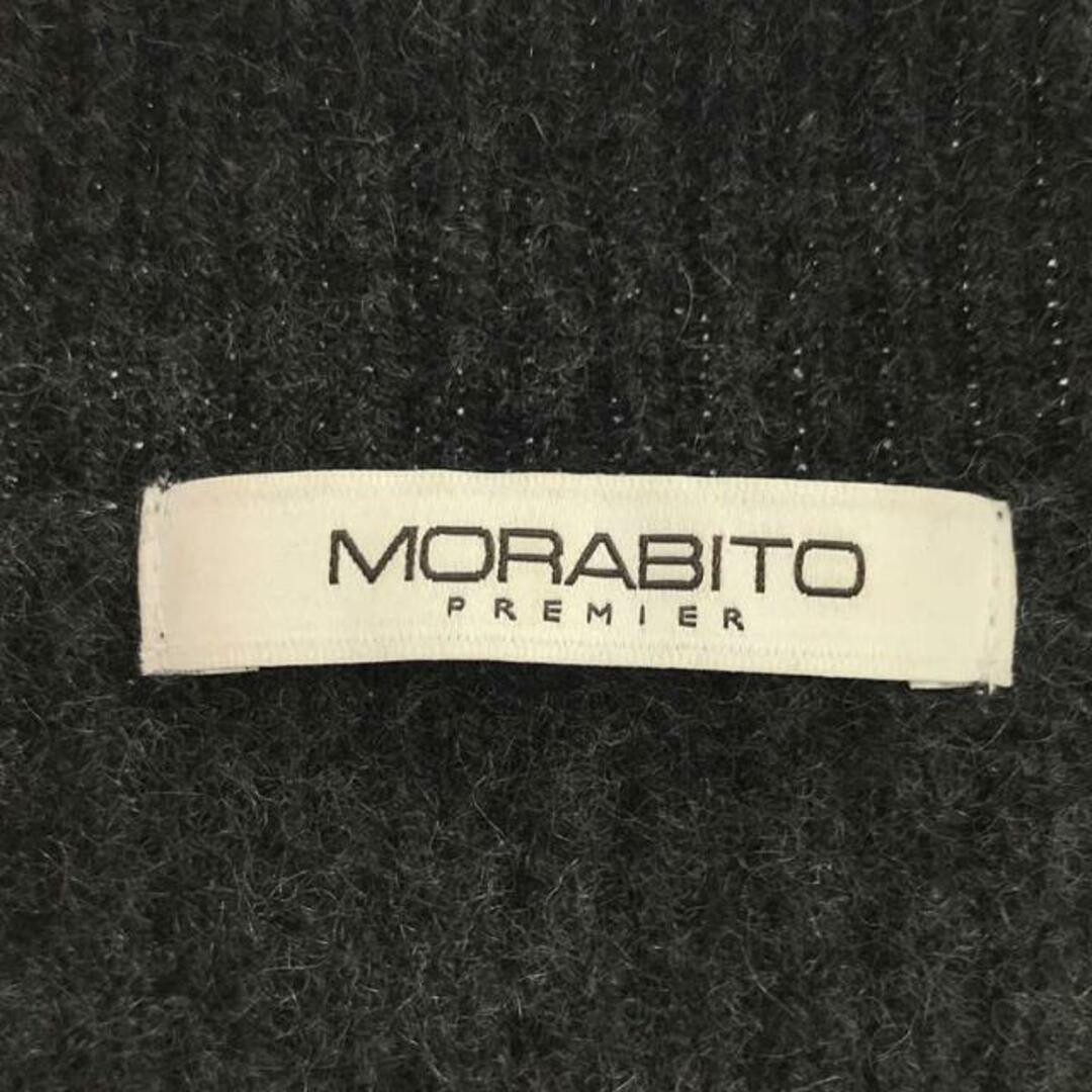 MORABITO(モラビト)のMORABITO / モラビト | カシミヤ 畦編み 変形 クルーネック ニット | 38 | グレー | レディース レディースのトップス(ニット/セーター)の商品写真