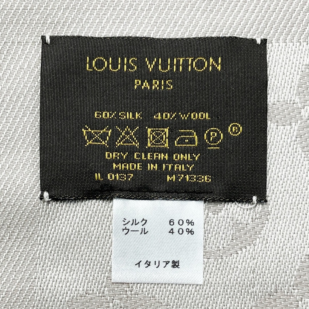 LOUIS VUITTON(ルイヴィトン)の☆☆LOUIS VUITTON ルイヴィトン ショール・モノグラム グレー ストール シルク60％×ウール40％ レディースのファッション小物(ストール/パシュミナ)の商品写真