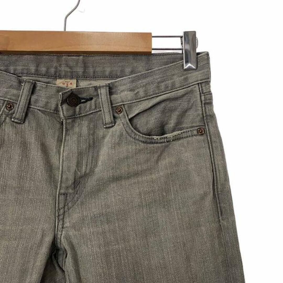 RRL(ダブルアールエル)のRRL / ダブルアールエル | レザーパッチ デニムパンツ | 25 | グレー | レディース レディースのパンツ(その他)の商品写真