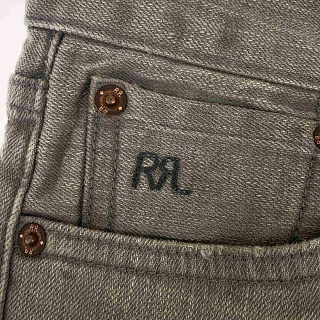 RRL(ダブルアールエル)のRRL / ダブルアールエル | レザーパッチ デニムパンツ | 25 | グレー | レディース レディースのパンツ(その他)の商品写真