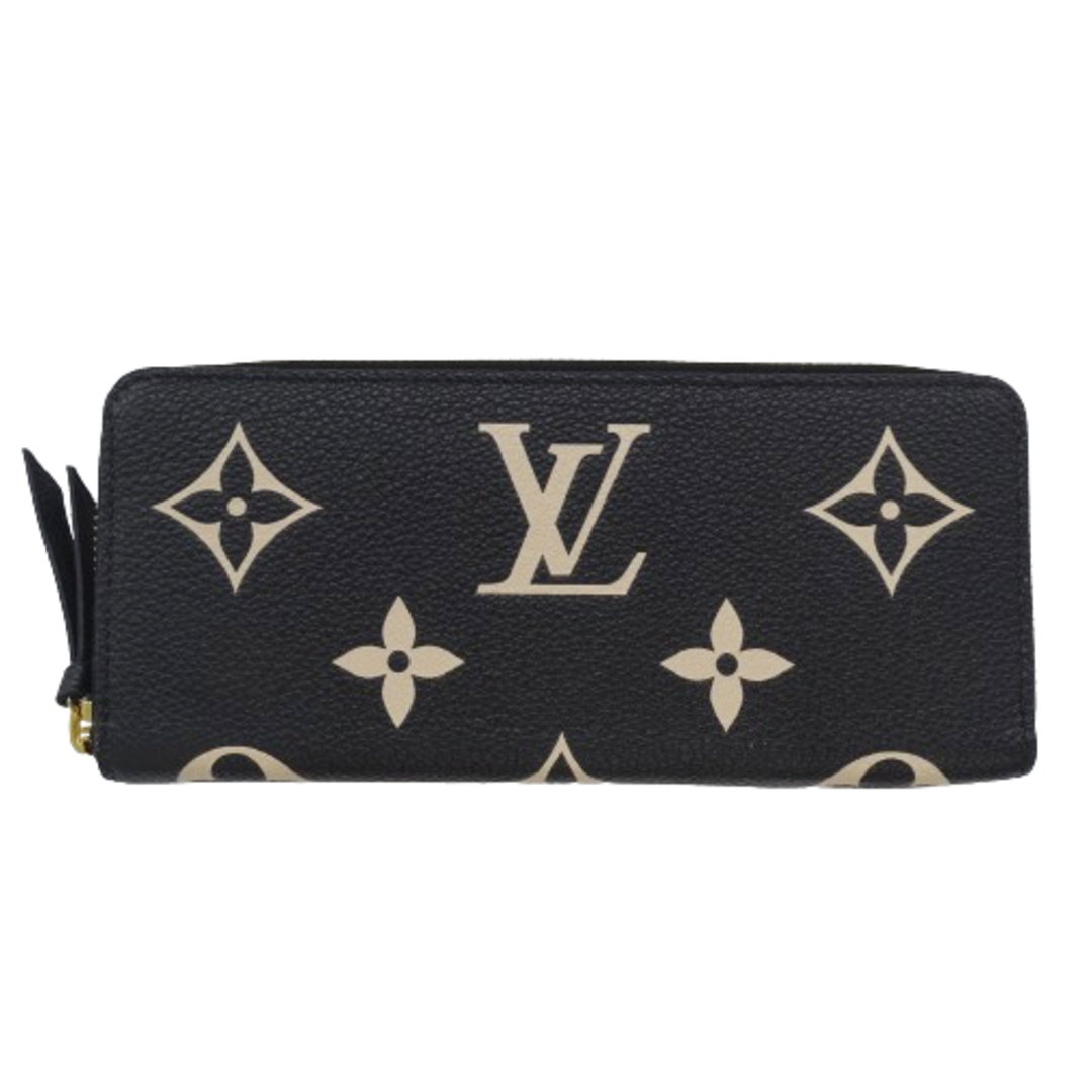 ルイ・ヴィトン LOUIS VUITTON 財布 モノグラム アンプラント レディース ブランド 長財布 ポルトフォイユ・クレマンス ブラック ベージュ M82338 ICチップフランス参考価格