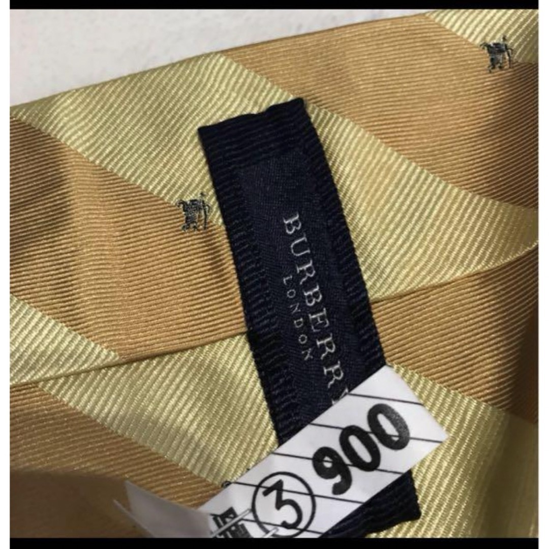 BURBERRY(バーバリー)の【オシャレ】バーバリーネクタイ 黄色　シマシマ メンズのファッション小物(ネクタイ)の商品写真