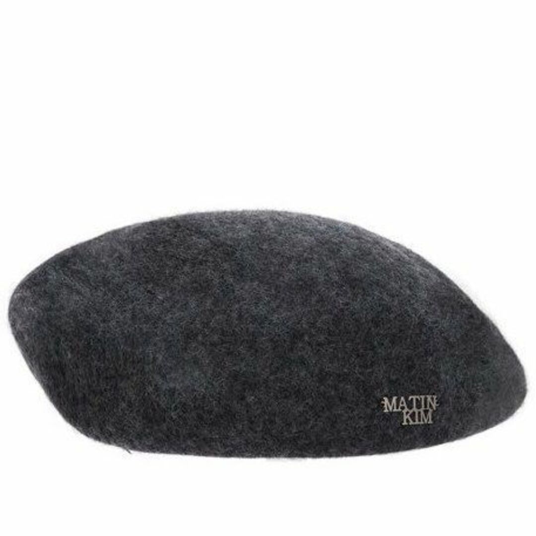 【即完売・入手困難】Matin Kim ベレー帽 グレー タグ付き 帽子 レディースの帽子(ハンチング/ベレー帽)の商品写真