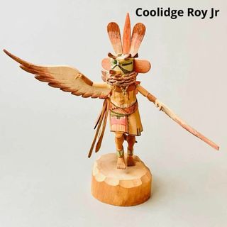 ホピ族 Coolidge Roy Jr.  イーグルダンサー カチナドール 精霊(彫刻/オブジェ)