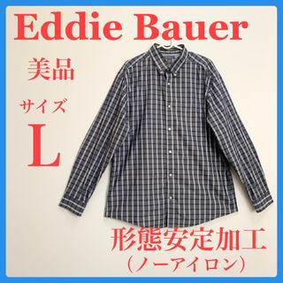 エディーバウアー Eddie Bauer 長袖 コットンチェックシャツ メンズXL /eaa397668