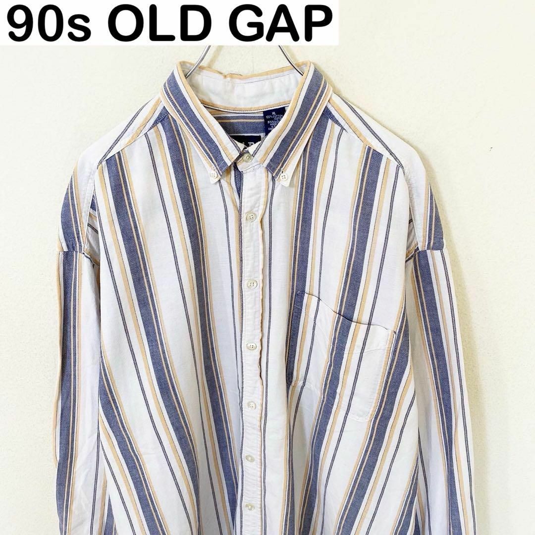 GAP(ギャップ)のUSA製　90s OLD GAP ストライプ　シャツ　古着　ヴィンテージ メンズのトップス(シャツ)の商品写真