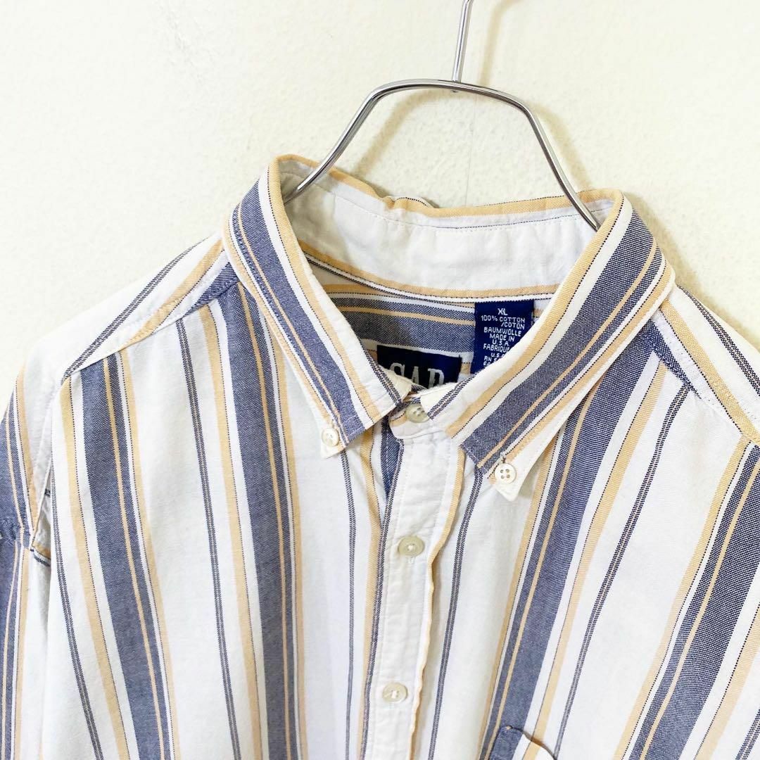 GAP(ギャップ)のUSA製　90s OLD GAP ストライプ　シャツ　古着　ヴィンテージ メンズのトップス(シャツ)の商品写真