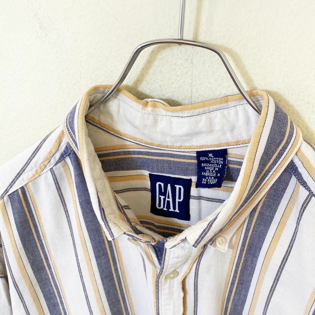 GAP(ギャップ)のUSA製　90s OLD GAP ストライプ　シャツ　古着　ヴィンテージ メンズのトップス(シャツ)の商品写真