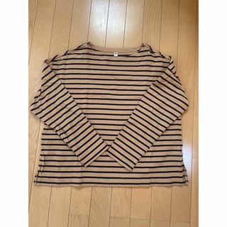 ユニクロ(UNIQLO)のユニクロ　ボーダーTシャツ（長袖）(Tシャツ(長袖/七分))