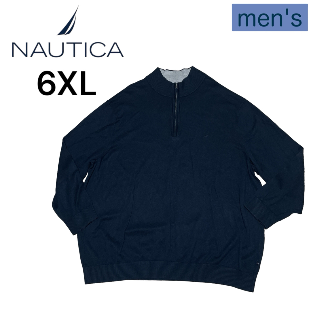 NAUTICA(ノーティカ)のNAUTICA メンズ ハーフジップ ニット プルオーバー 大きいサイズ  メンズのトップス(ニット/セーター)の商品写真