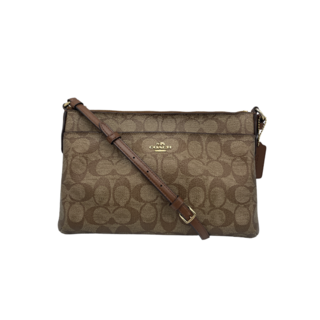 コーチ(COACH)のCOACH コーチ シグネチャー ショルダーバッグ ブラウン F58316 肩掛け 斜め掛け ブランド レディース お出かけ 中古 W４(ショルダーバッグ)