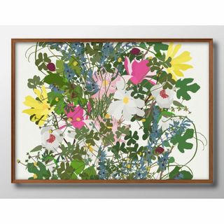 14329■A3アートポスター『フラワー　ボタニカル　花』絵画 イラスト マット(その他)