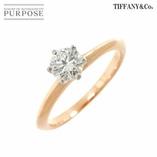 ティファニー(Tiffany & Co.)のティファニー ソリティア ダイヤ 0.39ct E/VVS2/3EX 6号 リング K18 PG 750 Pt 指輪【鑑定書付き】VLP 90210404(リング(指輪))