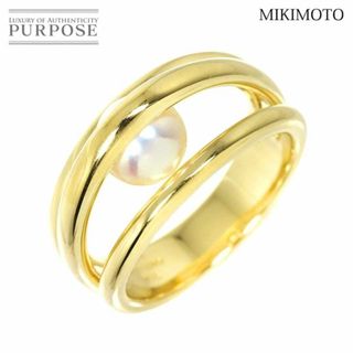 ミキモト(MIKIMOTO)のミキモト MIKIMOTO アコヤ真珠 7.1mm 15号 リング K18 YG イエローゴールド 750 パール 指輪 VLP 90212382(リング(指輪))