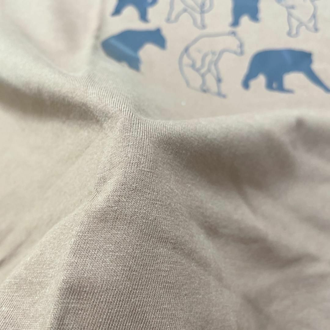 3XL ブラウン コットン 半袖 Tシャツ 熊 いっぱい 着心地 くま プリント レディースのトップス(Tシャツ(半袖/袖なし))の商品写真