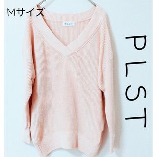 プラステ(PLST)の【PLST プラステ】ニット　ピンク　Mサイズ　ドロップショルダー　セーター(ニット/セーター)