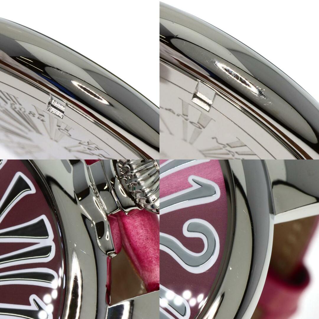 GaGa MILANO(ガガミラノ)のGaga Milano 5084 マヌアーレ 46mm 腕時計 SS 革 メンズ メンズの時計(腕時計(アナログ))の商品写真