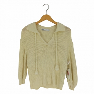ザラ(ZARA)のZARA(ザラ) Cream Knitted Sweater スキッパーニット(ニット/セーター)