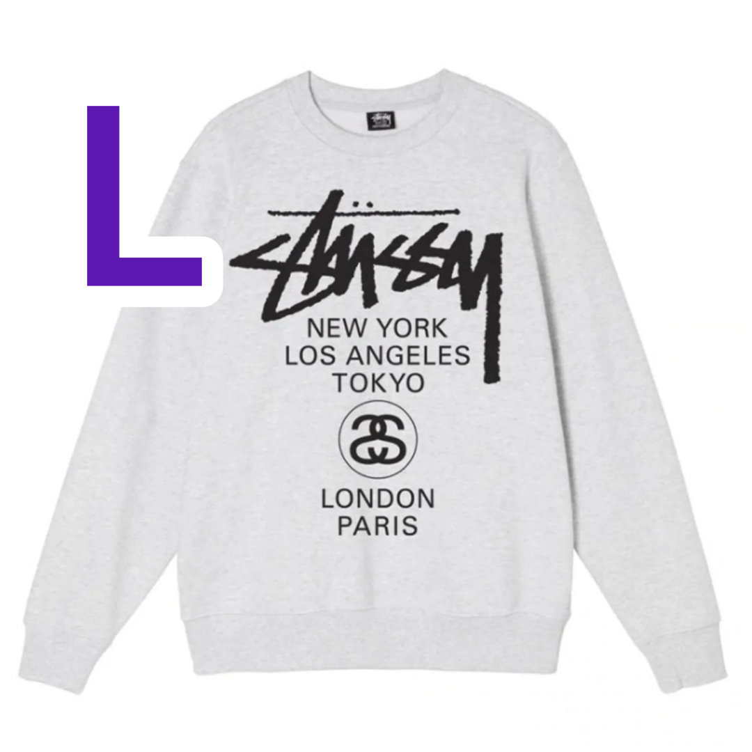 STUSSY(ステューシー)のSTUSSY WORLD TOUR CREW SWEAT ステューシー メンズのトップス(スウェット)の商品写真