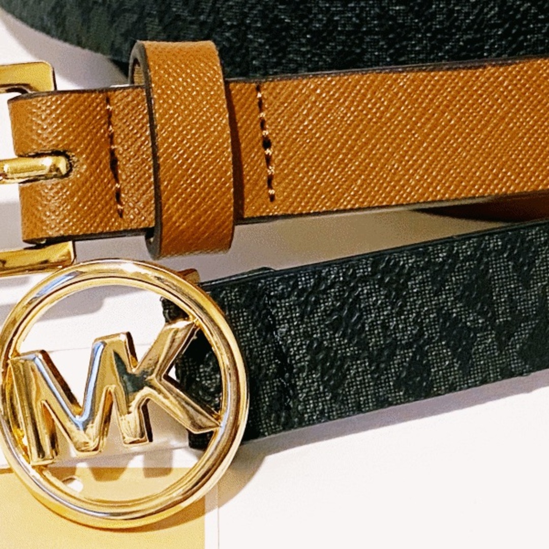 Michael Kors(マイケルコース)のMichael Kors　MKロゴ マイケルコースレザー ベルト２本セット レディースのファッション小物(ベルト)の商品写真