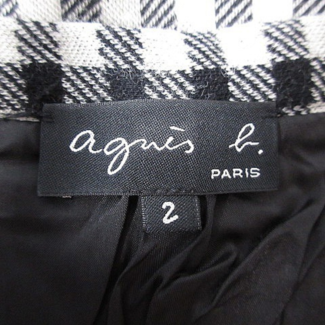 agnes b.(アニエスベー)のアニエスベー スカート タイト ミモレ丈 ギンガムチェック 2 黒 白 ボトムス レディースのスカート(ロングスカート)の商品写真