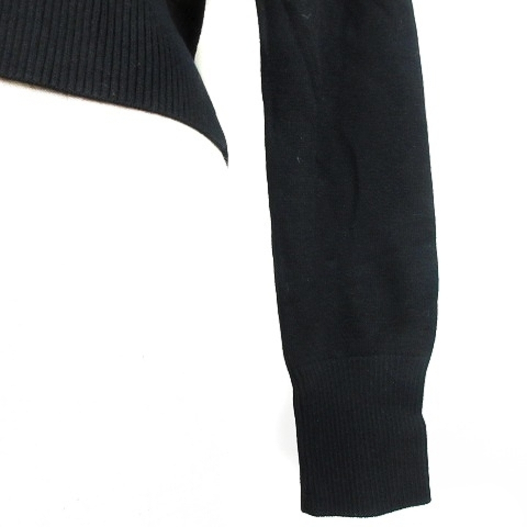 M-premier(エムプルミエ)のエムプルミエ ニット カーディガン 長袖 薄手 無地 38 黒 トップス レディースのトップス(カーディガン)の商品写真