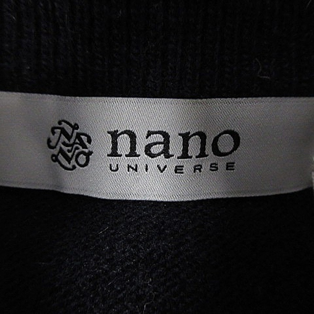 nano・universe(ナノユニバース)のナノユニバース ニット セーター 長袖 ウール カシミヤ混 38 黒 トップス レディースのトップス(ニット/セーター)の商品写真