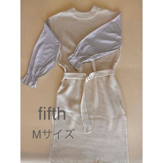 フィフス(fifth)のfifth ウエストマークドッキングニットワンピース ／レディース 服 春 冬 (ロングワンピース/マキシワンピース)