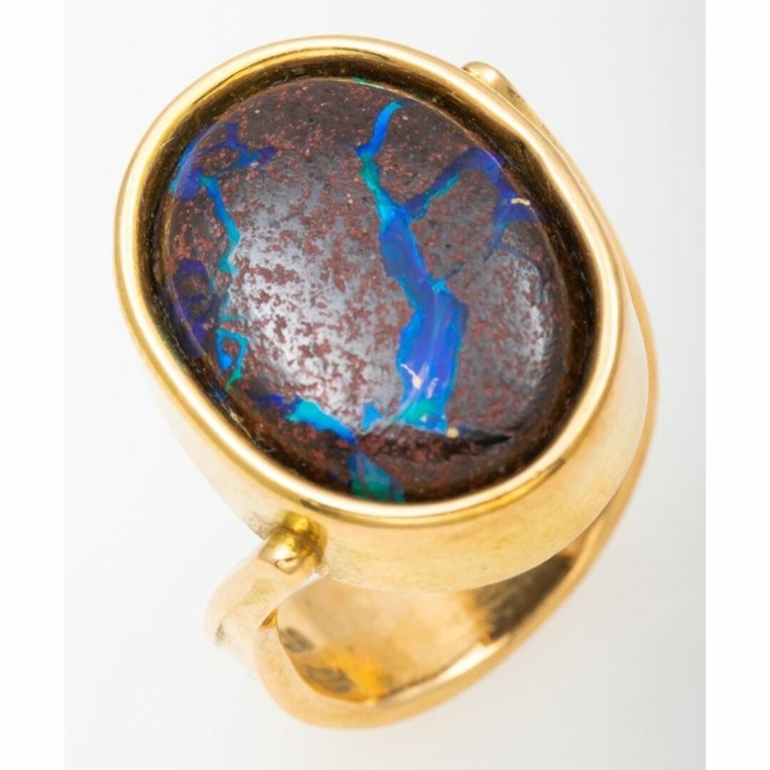 魚路芳子作 K18 ボルダーオパール リング 品番u22-169 レディースのアクセサリー(リング(指輪))の商品写真